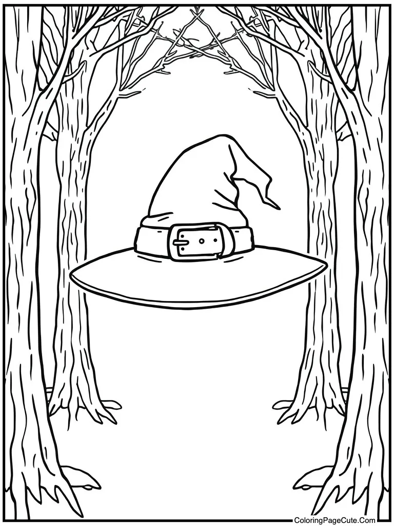 Pointy hat with buckle