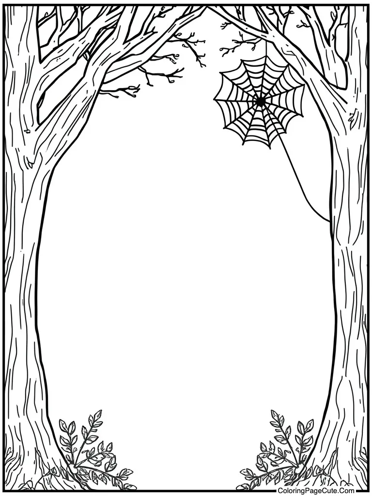 Spider web in corner