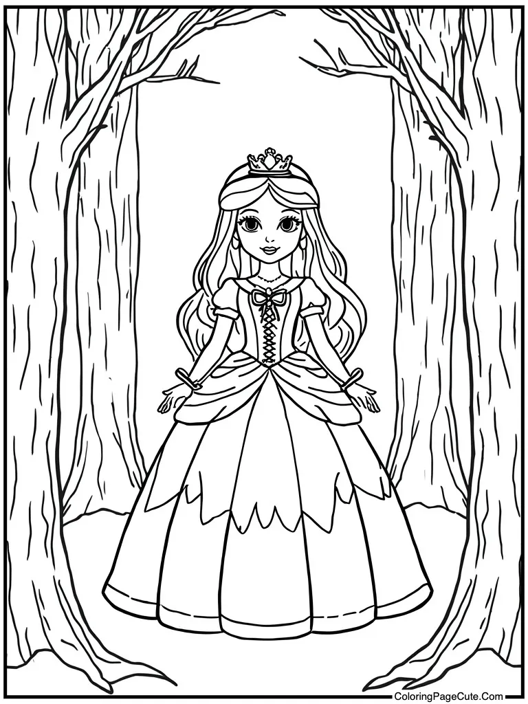 Girl dressed as princess