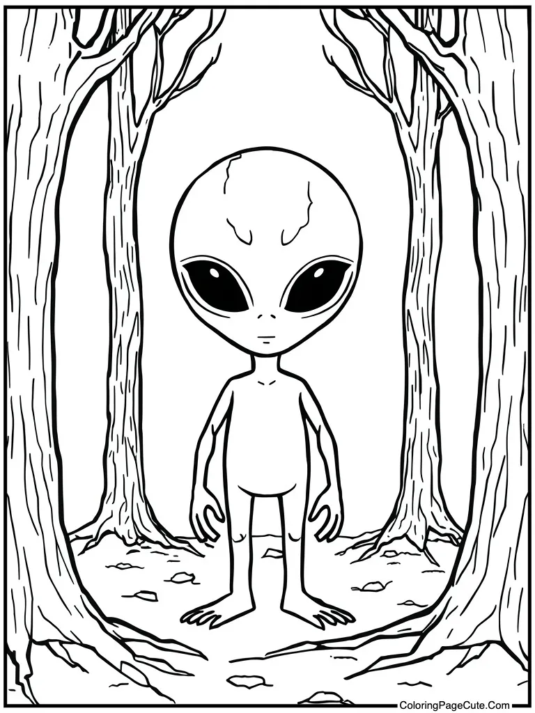 Alien with three eyes