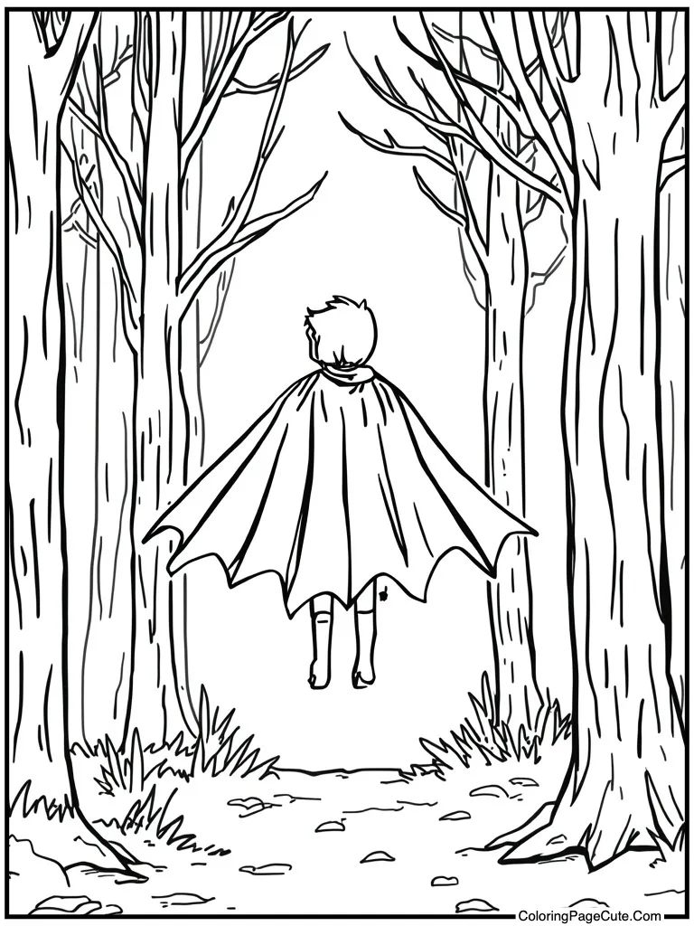 Superhero cape flying back