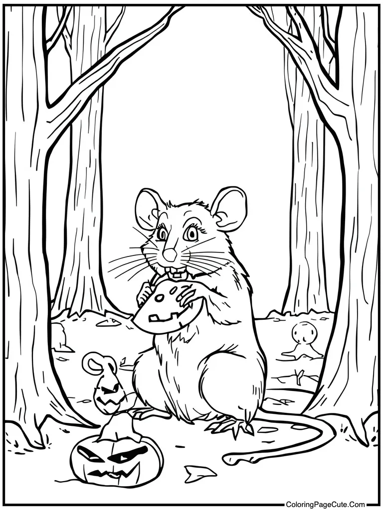 Rat eating old cheese