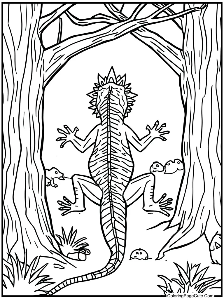 Lizard with spiky back