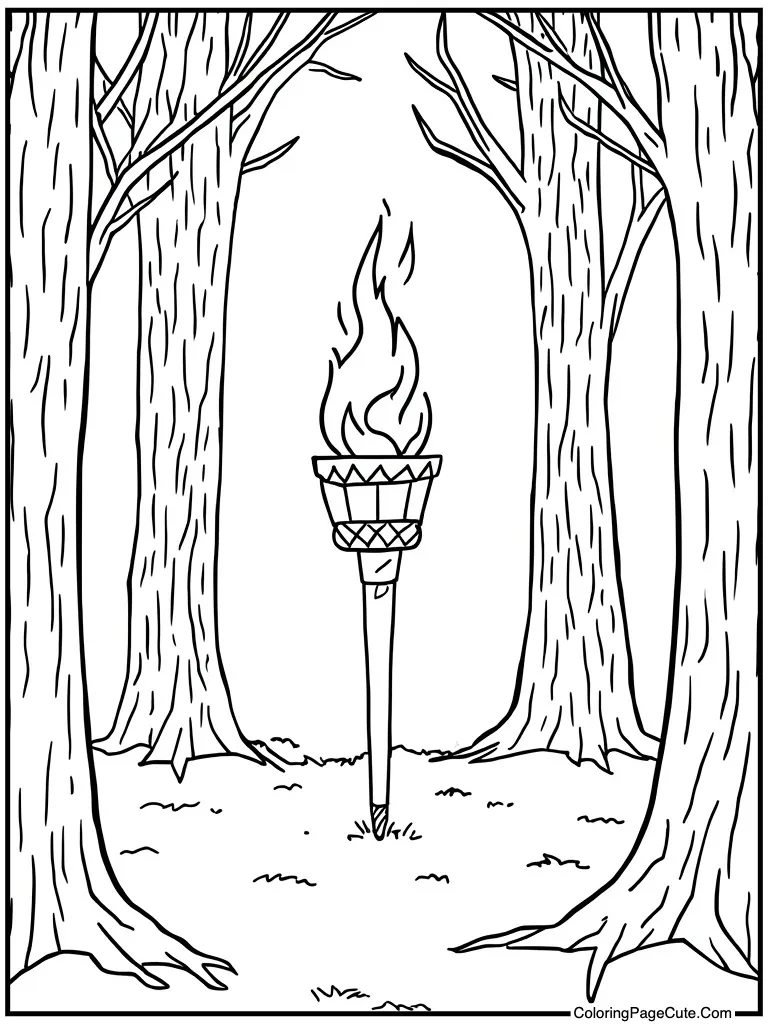 Torch glowing in dark