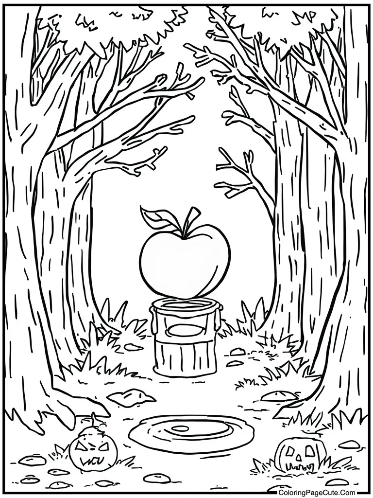 Apple bobbing water bucket