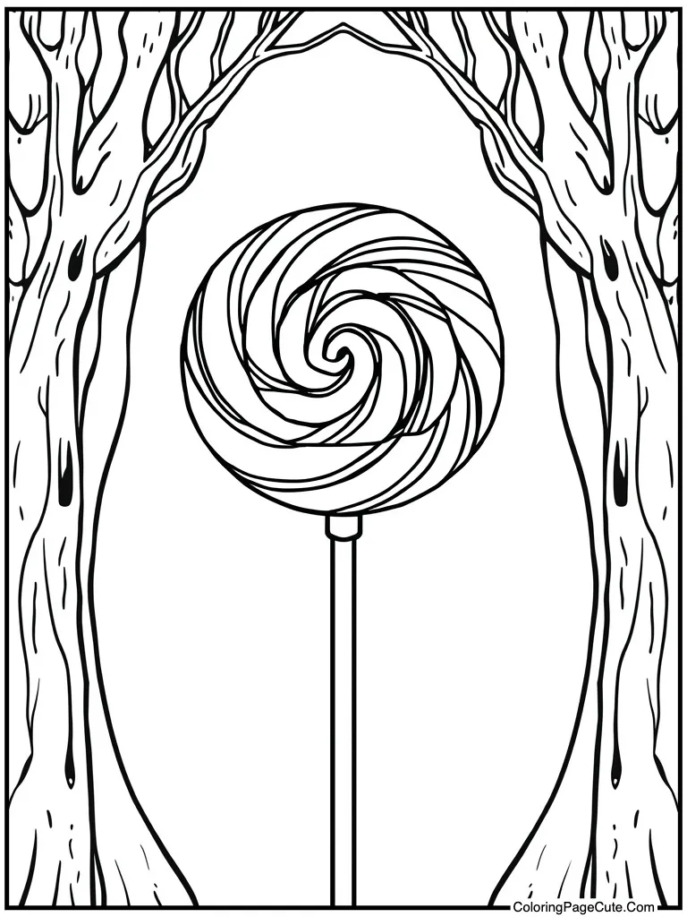 Lollipop with swirl pattern