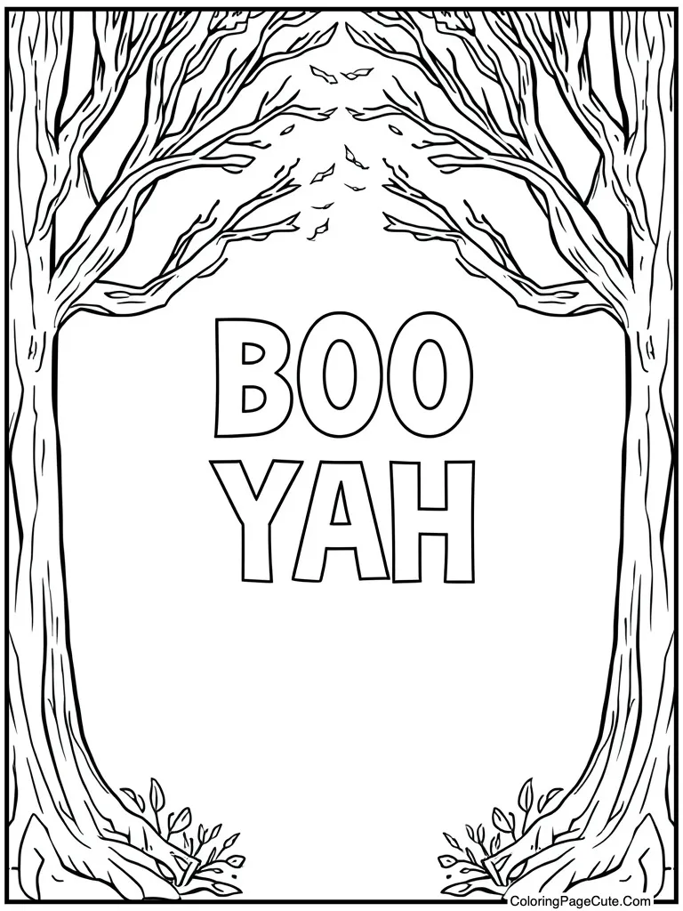 Banner saying boo yah