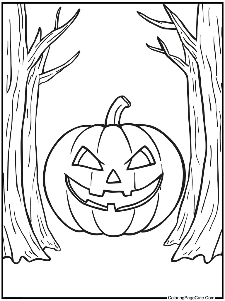 Smiling face jack o lantern