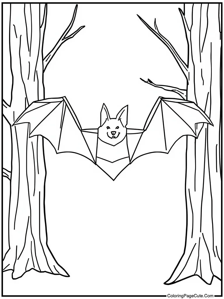 Geometric bat shape style