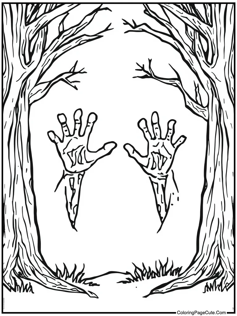 Shadow puppet spooky hands