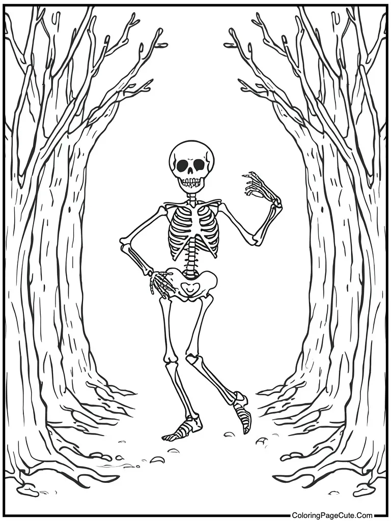 Skeleton dancing funny jig