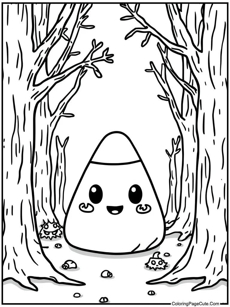 Kawaii candy corn smile