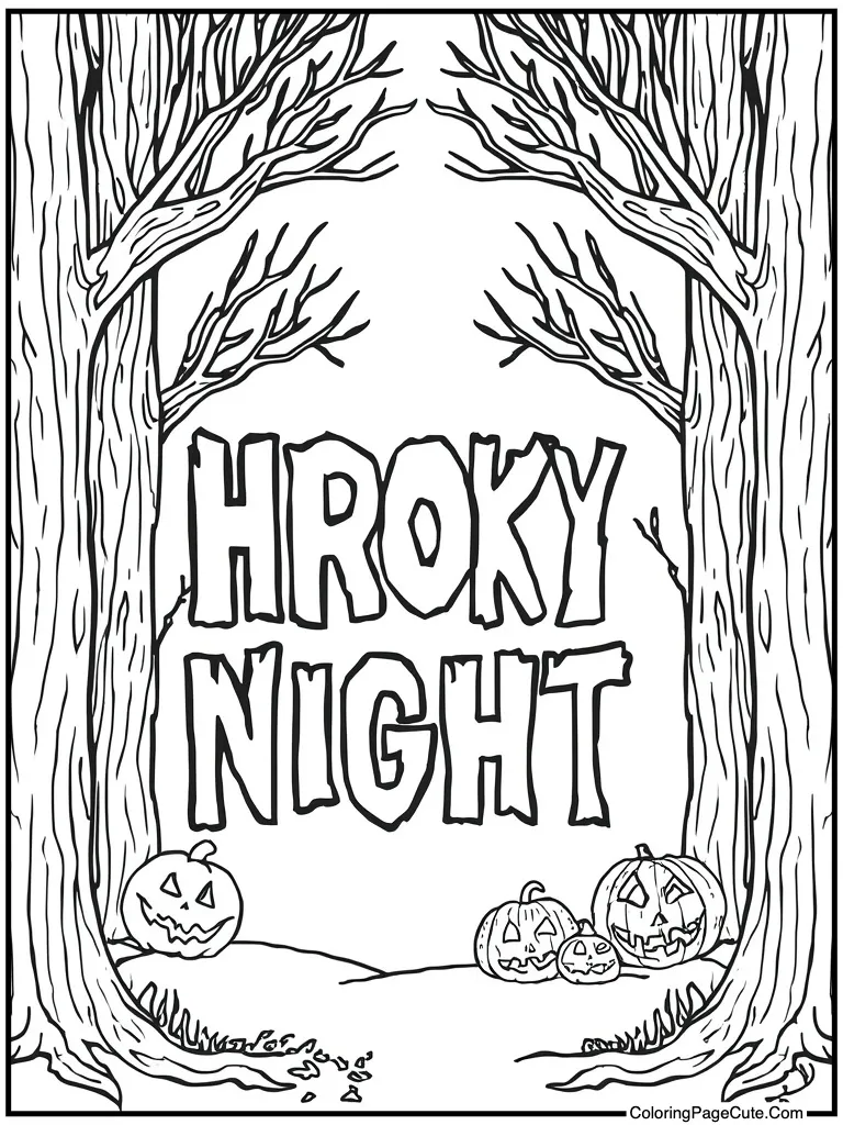 Spooky night text art