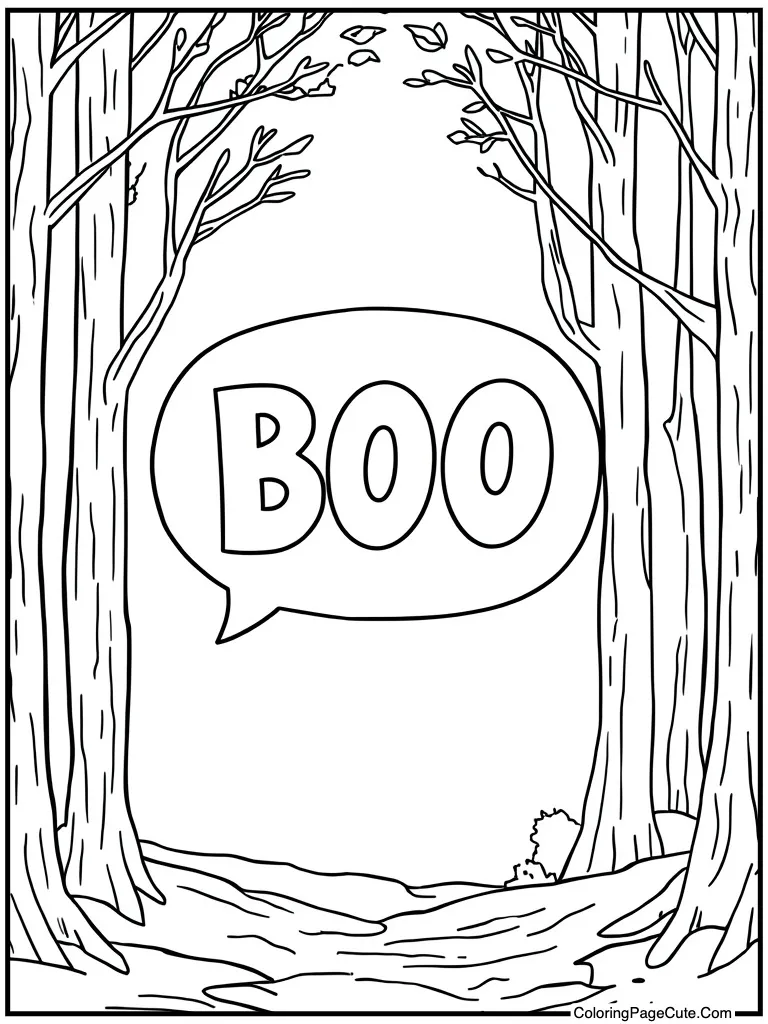 Boo text bubble letters
