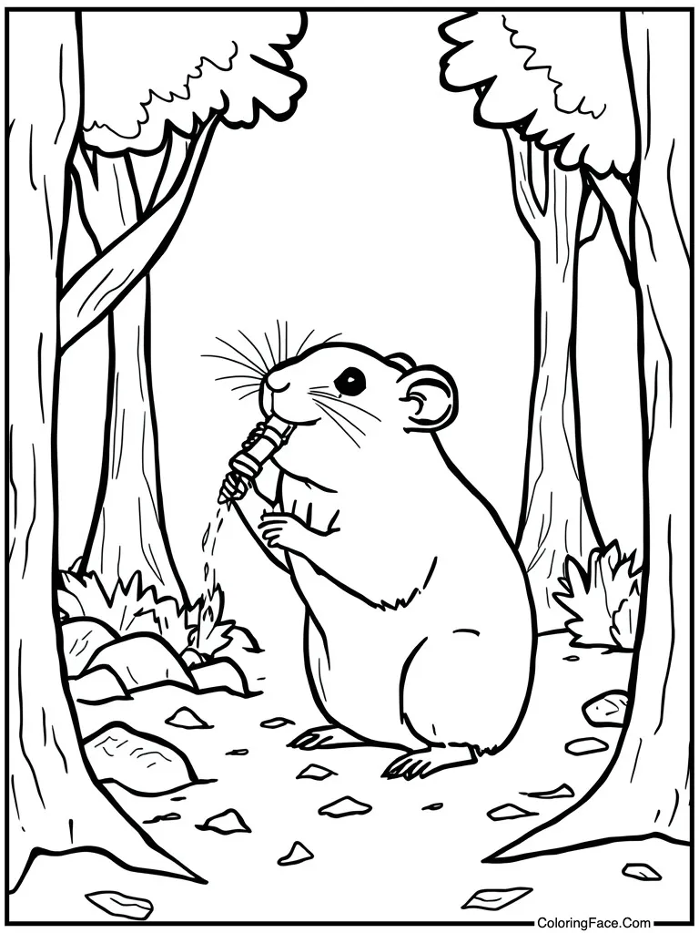 Drinking from water nozzle