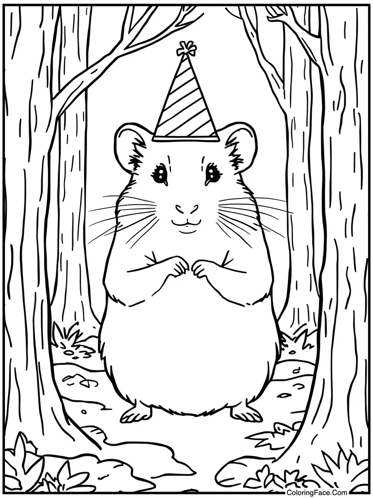 Wearing tiny party hat