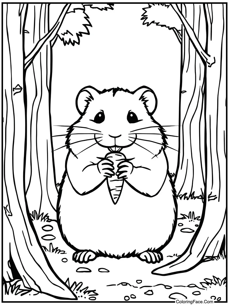 Holding a miniature carrot