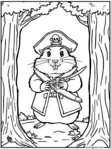 Hamster Coloring Pages For Adults