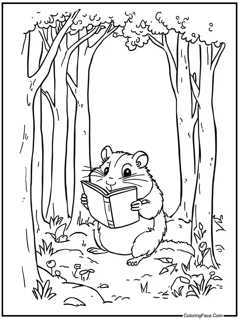 Reading a miniature book