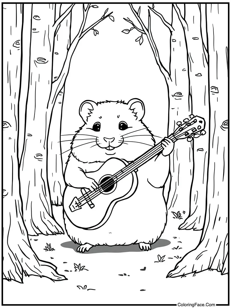 Playing tiny musical instrument