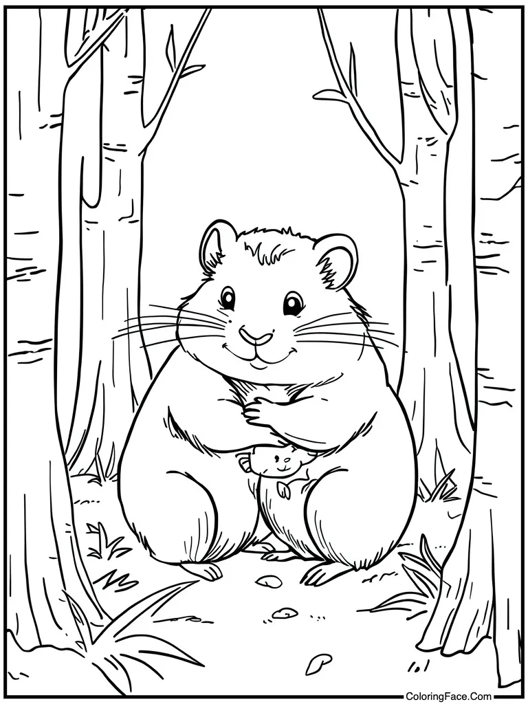 Mother and baby cuddling