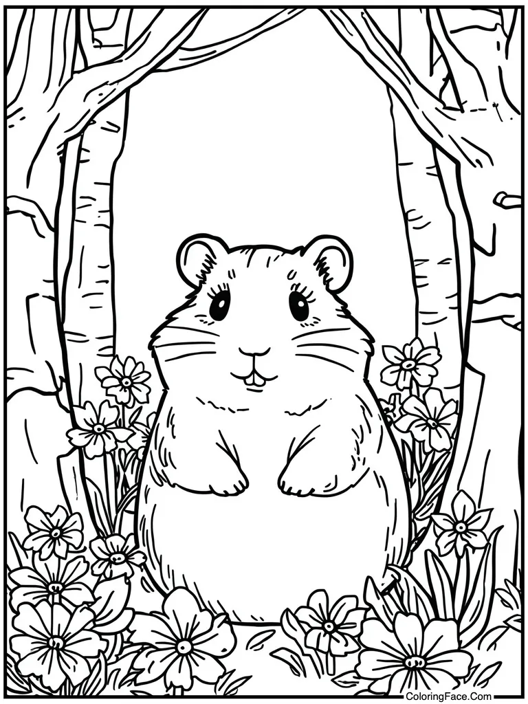 Surrounded by spring flowers