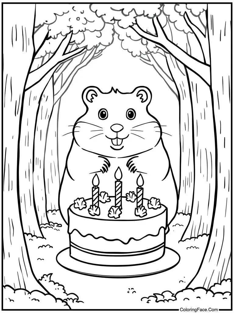 Birthday cake with candle