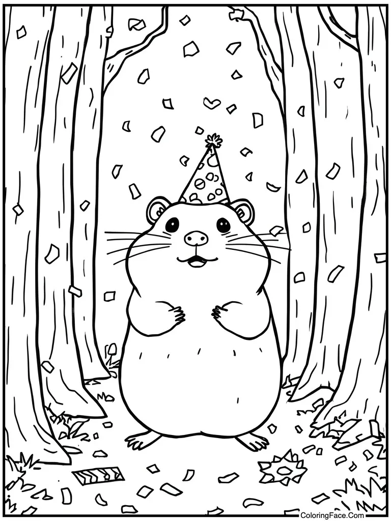 Party confetti falling down