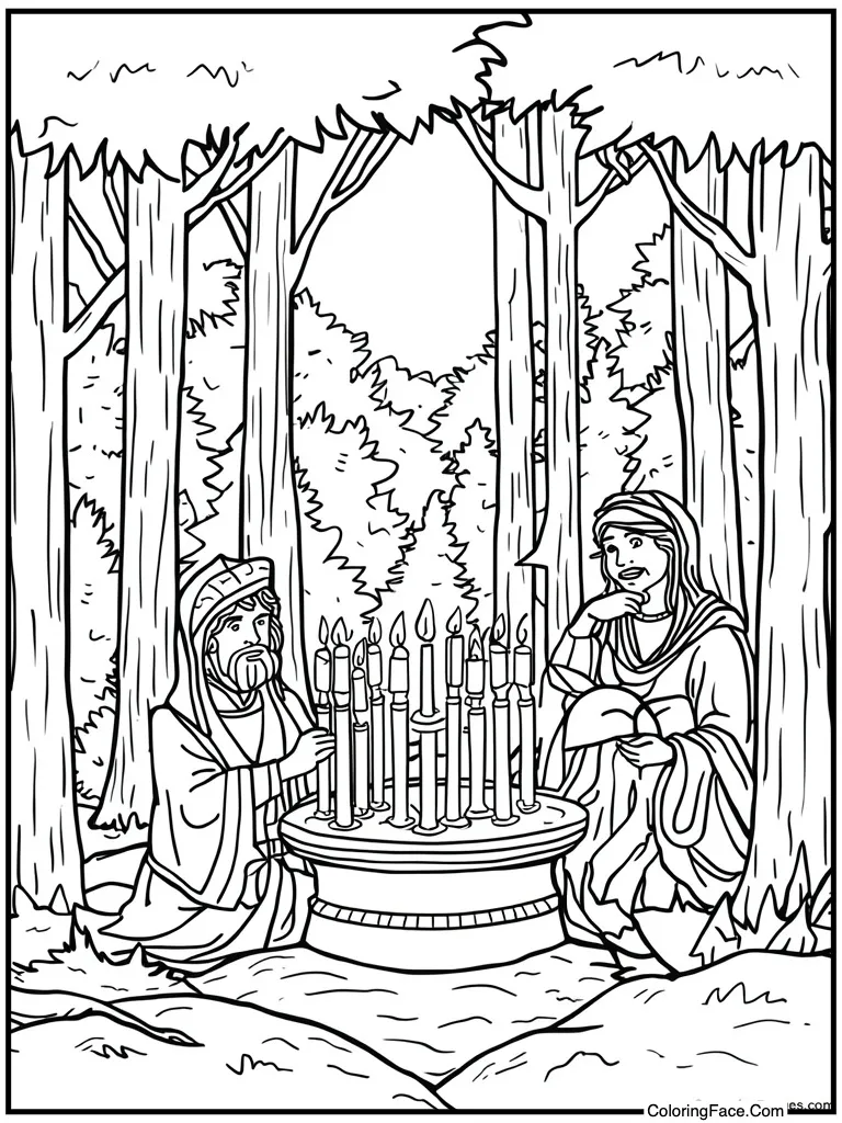 Lighting the festival lamp