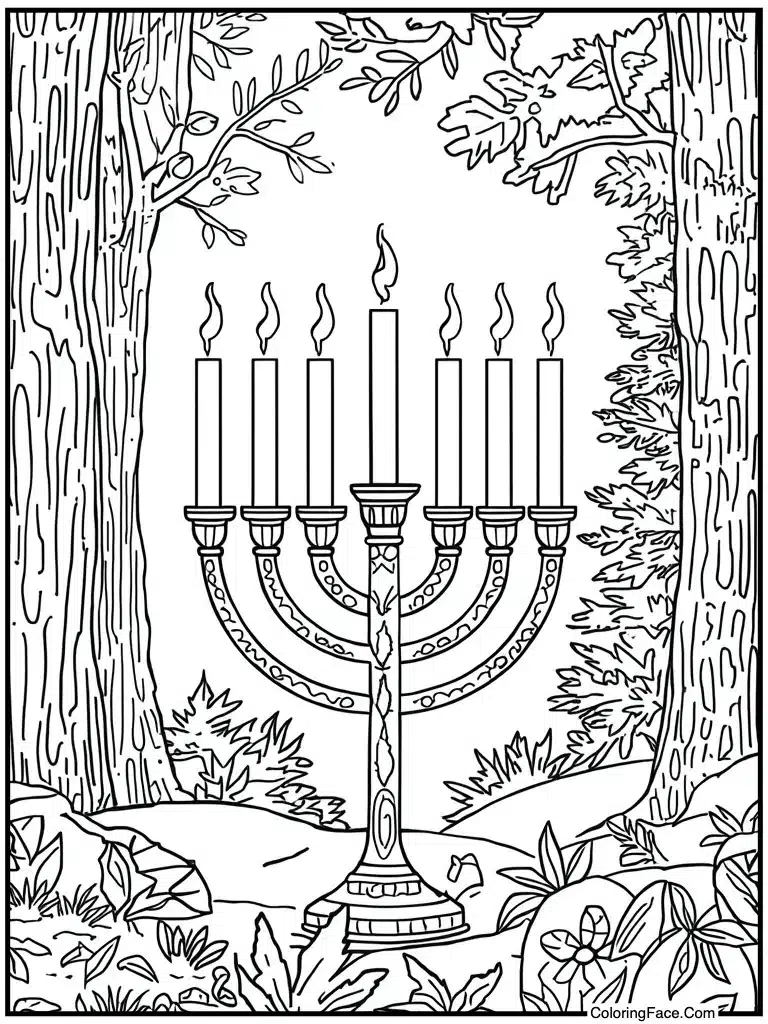 Silver candle holder shining