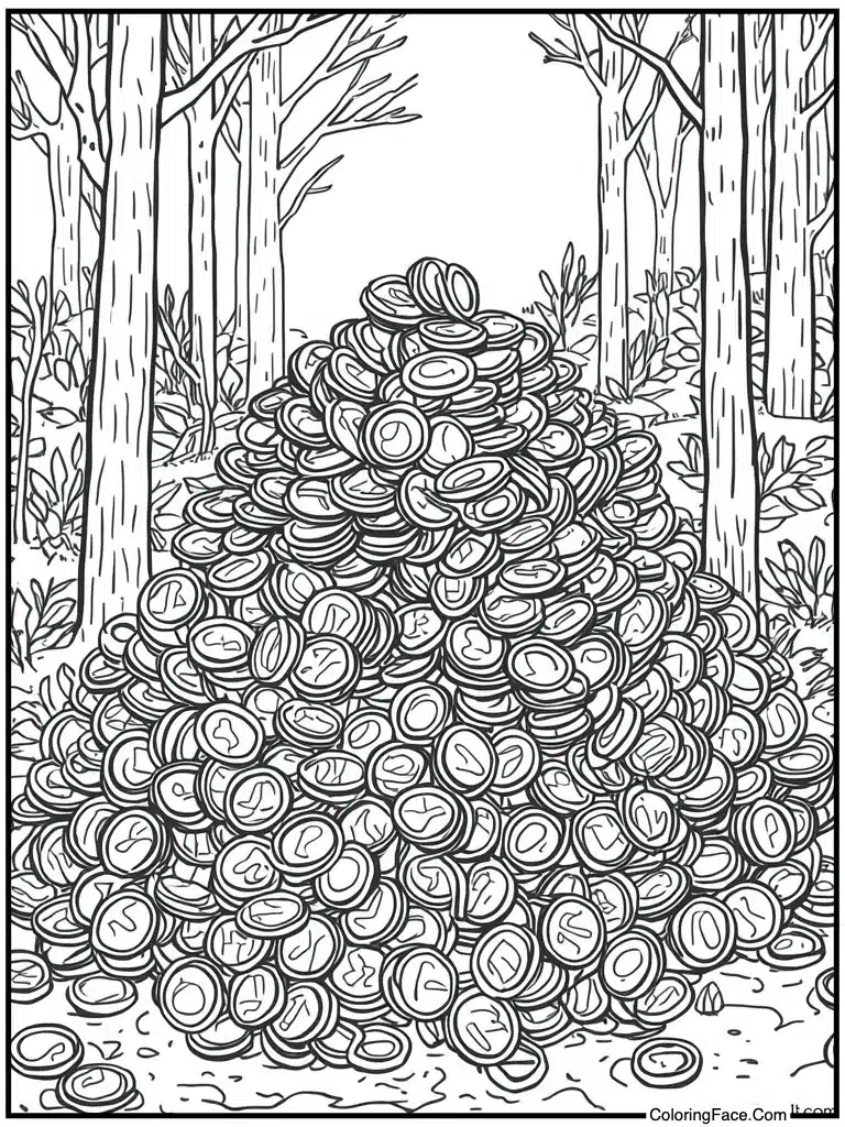 Pile of chocolate coins