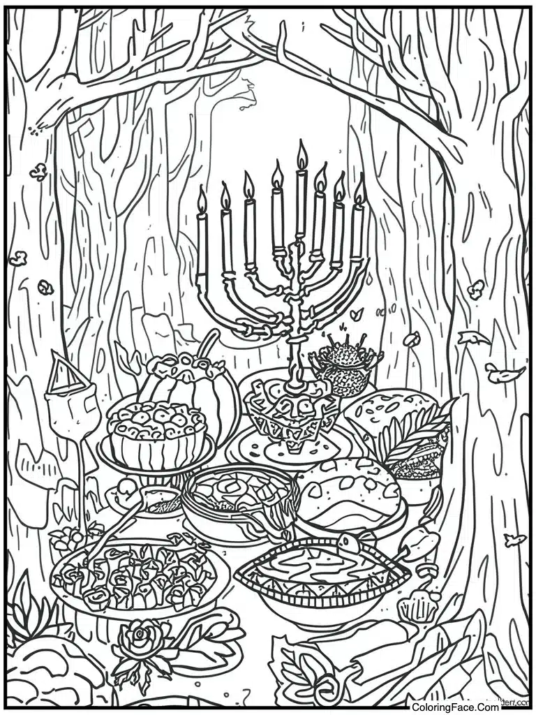 Traditional holiday food feast