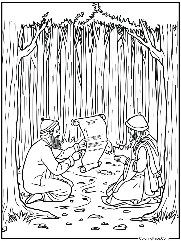 Rabbi reading from scroll