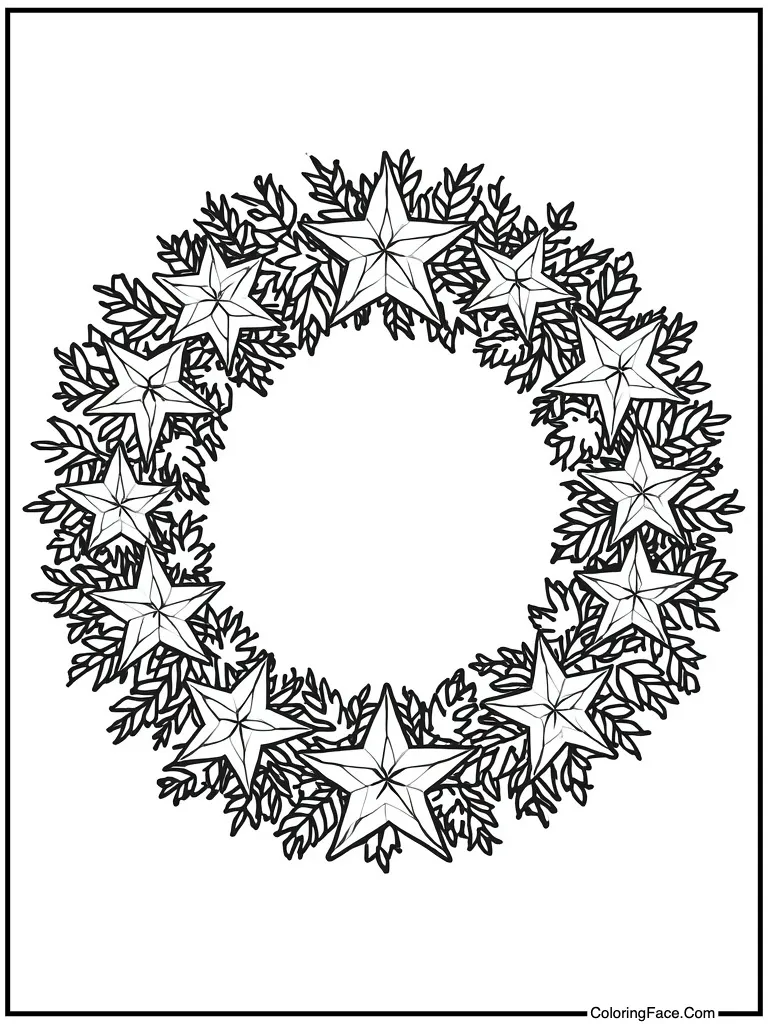 Wreath made of stars