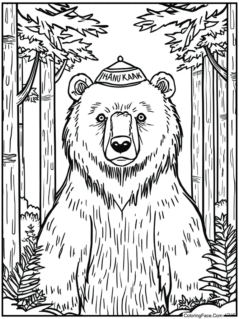 Bear wearing a yarmulke