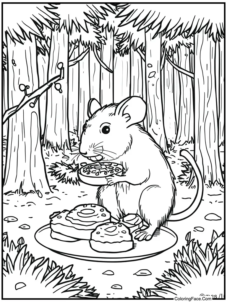 Mouse eating a latke