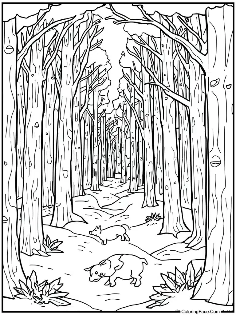 Simple outline for kids