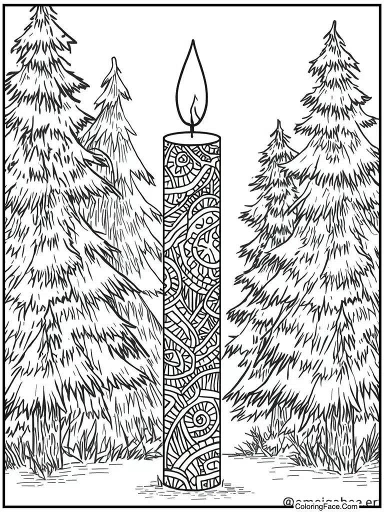 Zentangle pattern candle design