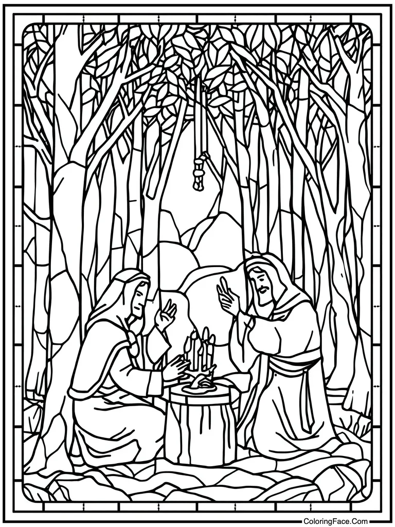 Stained glass window effect