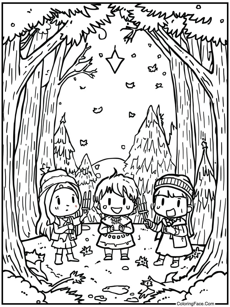 Chibi kids celebrating fun