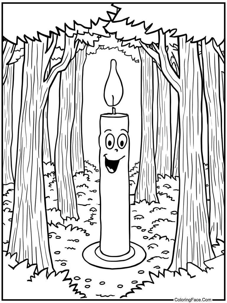Cartoon funny candle character