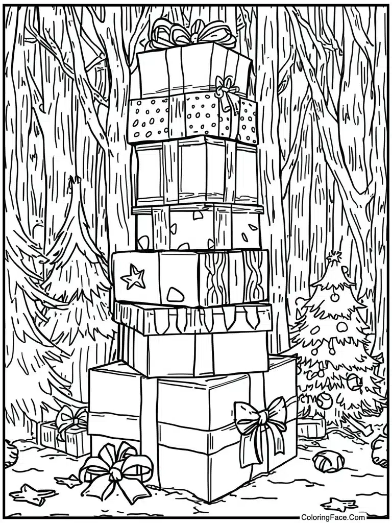 Stack of eight gifts