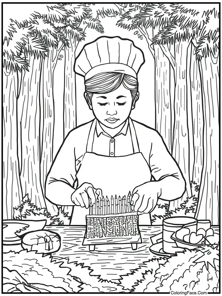 Baker making sweet treats