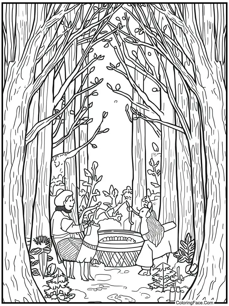 Hanging decorations on wall