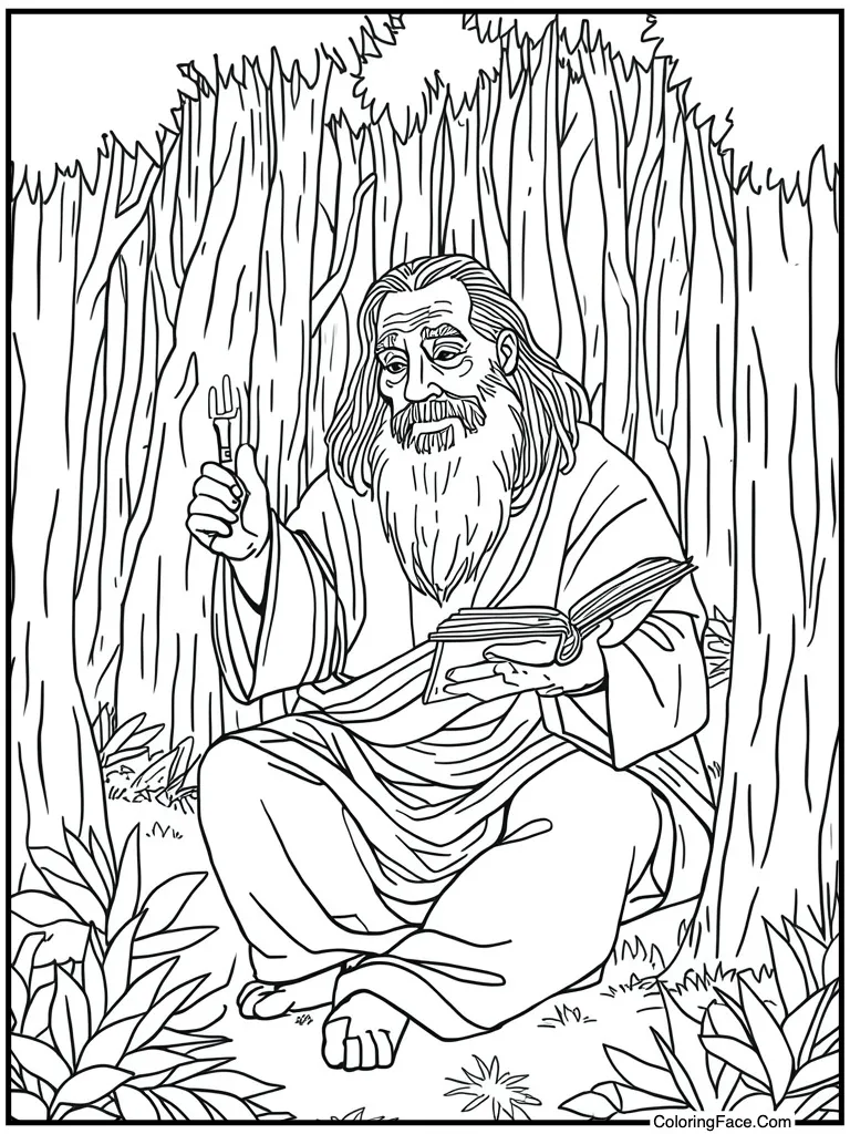 Grandfather telling old stories