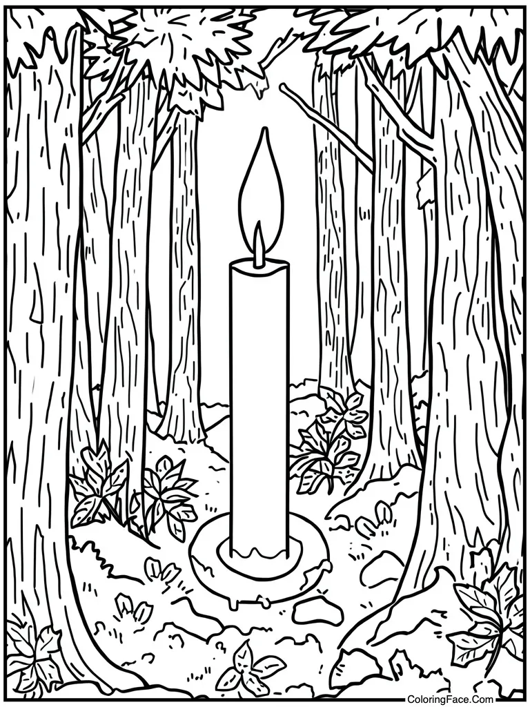 Color by number candle