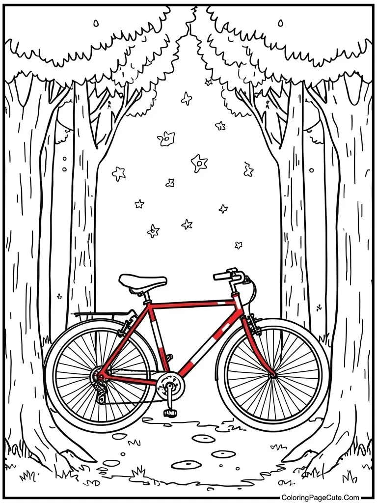 New bicycle shiny red