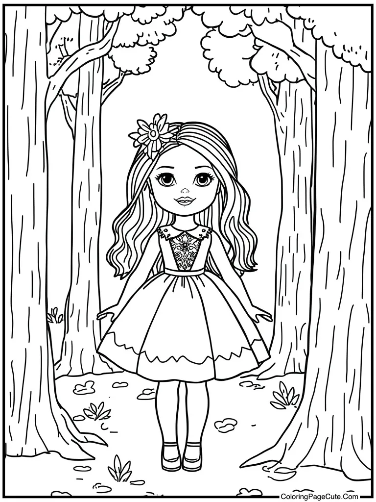 Doll in pretty dress