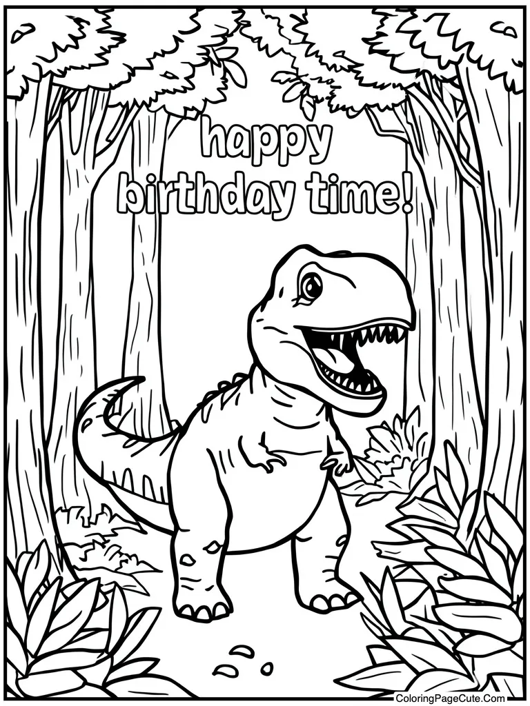 Dinosaur roaring party time