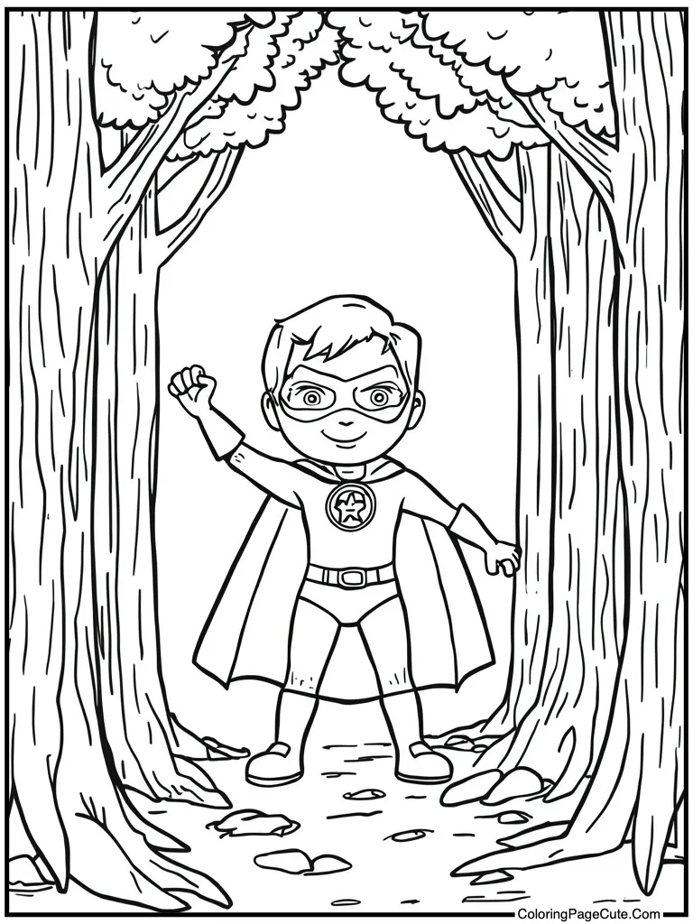 Superhero saving the day